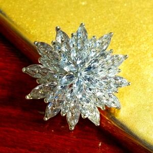 Starburst Rhinestone Brooch